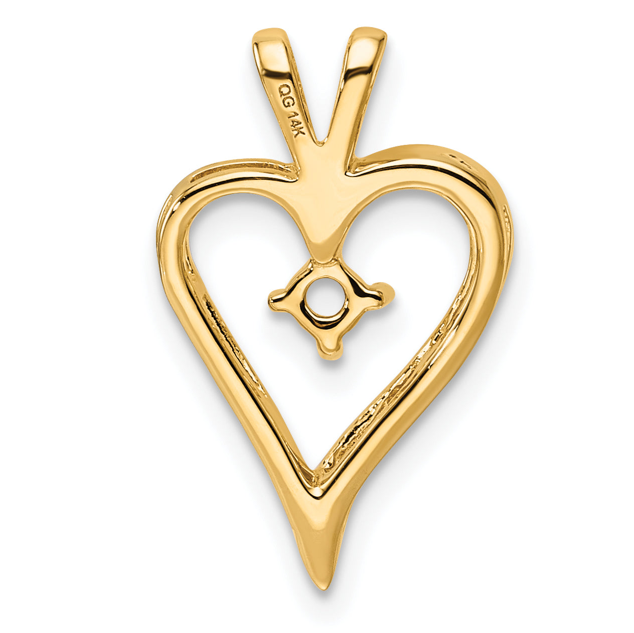 14k Heart Pendant Mounting