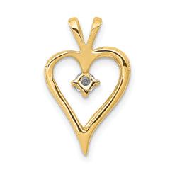 14k AA 1/10ct. Diamond Heart Pendant