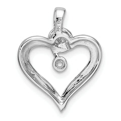 14k White Gold Heart Pendant Mounting