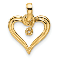 14k Heart Pendant Mounting