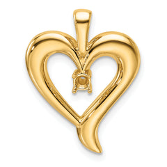 14k Heart Pendant Mounting