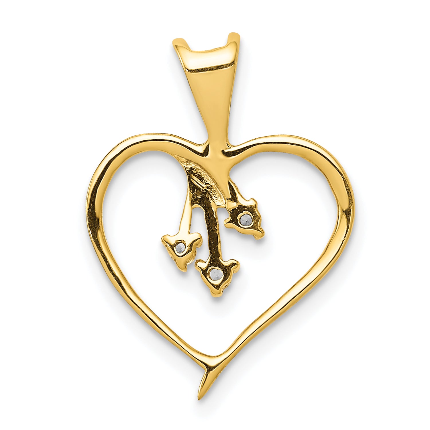 10K Diamond Heart Pendant