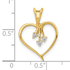 10K Diamond Heart Pendant