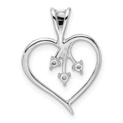 14k White Gold Heart Pendant Mounting