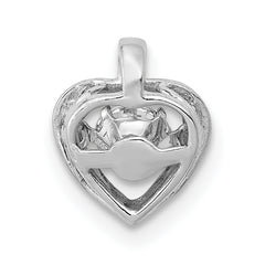 14k White Gold 1/4ct. Vibrant Diamond Heart Pendant