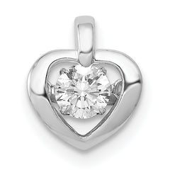 14k White Gold 1/4ct. Vibrant Diamond Heart Pendant