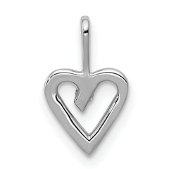 14k White Gold .02ct. Diamond Heart Pendant