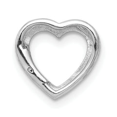 10k White Gold .01ct. Diamond Heart Chain Slide