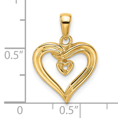 14k Heart Pendant Mounting