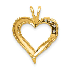 10K Diamond Fancy Heart Pendant