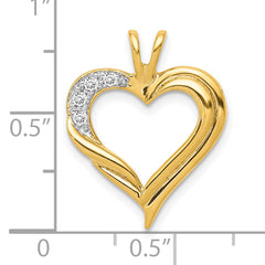 10K Diamond Fancy Heart Pendant