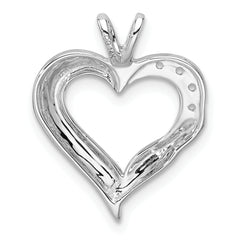 14k White Gold Fancy Heart Pendant Mounting