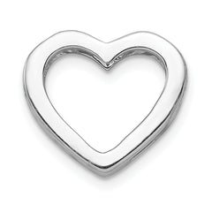 14k White Gold 1/6ct. Diamond Heart Chain Slide