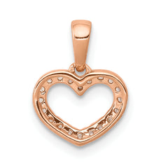 10K Rose Gold .03ct. Diamond Heart Pendant