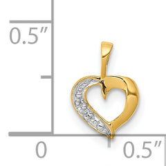 14k .01ct. Diamond Heart Pendant