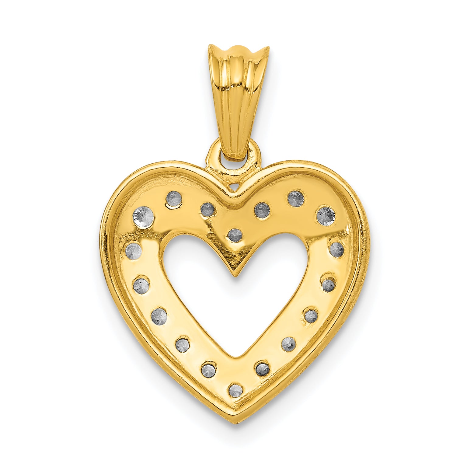 14k 1/4ct. Diamond Heart Pendant