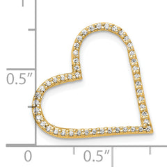 14k 1/6ct. Diamond Heart Chain Slide