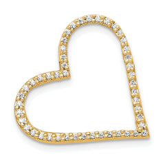 14k 1/6ct. Diamond Heart Chain Slide