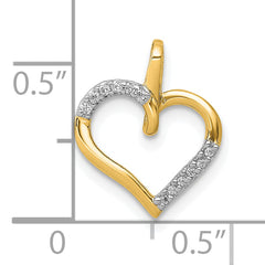 10K Diamond Heart Pendant