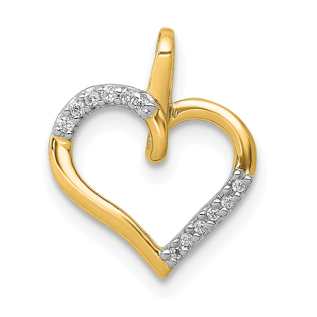 10K Diamond Heart Pendant