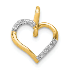 14k Diamond Heart Pendant