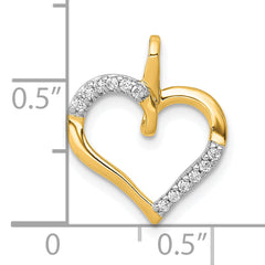 10K 1/15ct. Diamond Heart Pendant