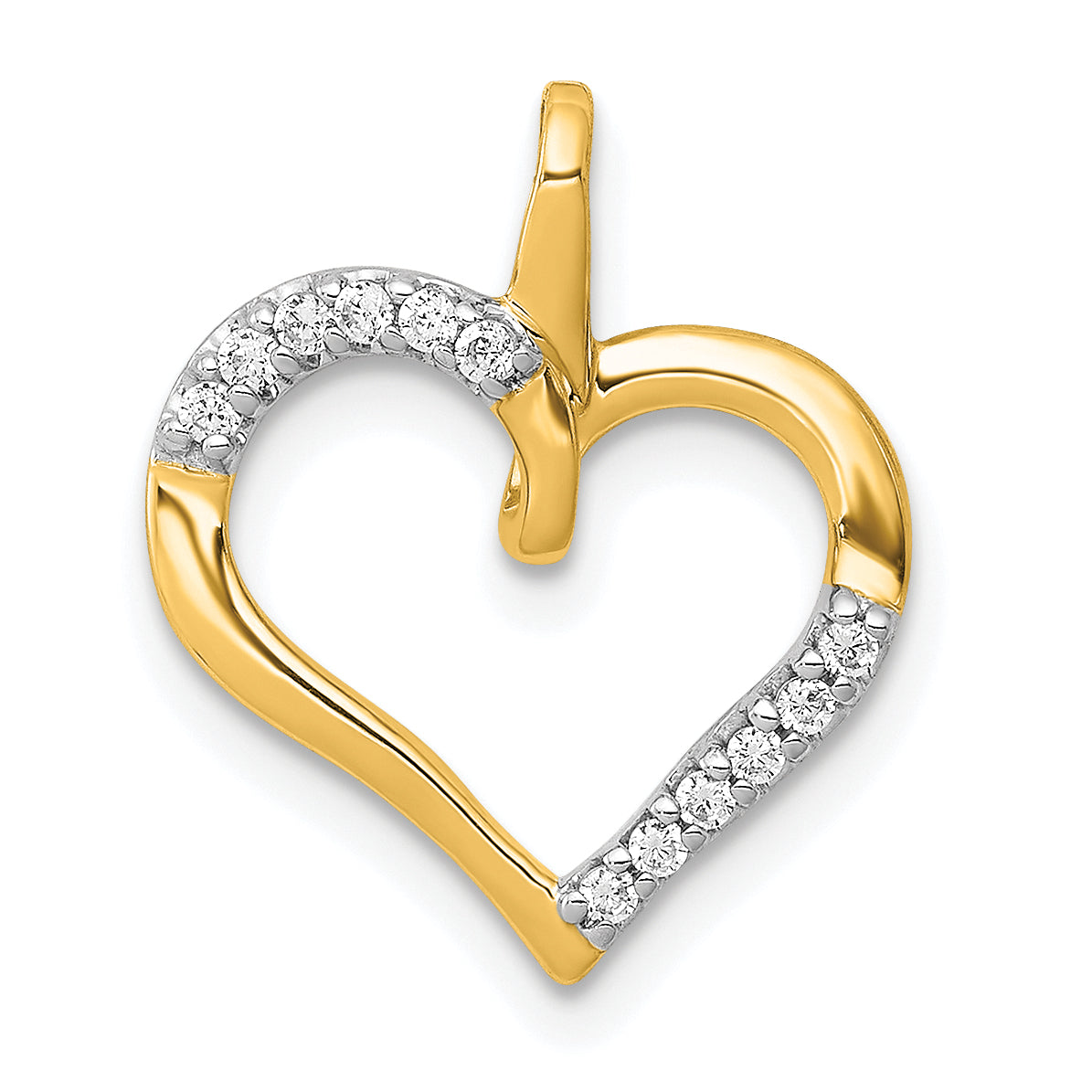 10K 1/15ct. Diamond Heart Pendant