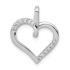 14k White Gold 1/10ct. Diamond Heart Pendant