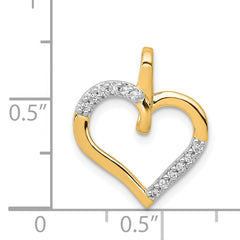 14k 1/10ct. Diamond Heart Pendant