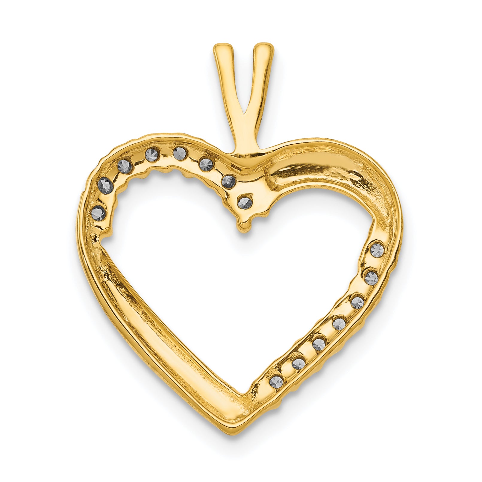 14k 1/6ct. Diamond Heart Pendant