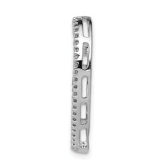 14k White Gold 1/4ct. Diamond Heart Chain Slide