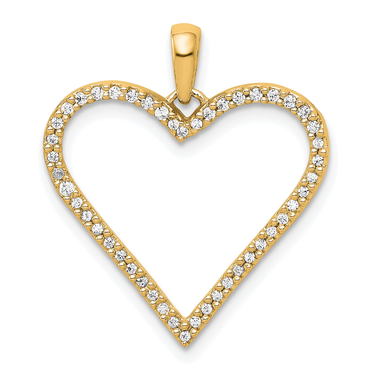 14k 1/6ct. Diamond Heart Pendant