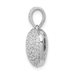 14k White Gold 3/8ct. Diamond Heart Pendant