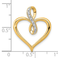 14k 1/20ct. Diamond Heart and Infinity Pendant