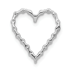 14k White Gold 1/5ct. Diamond Heart Chain Slide