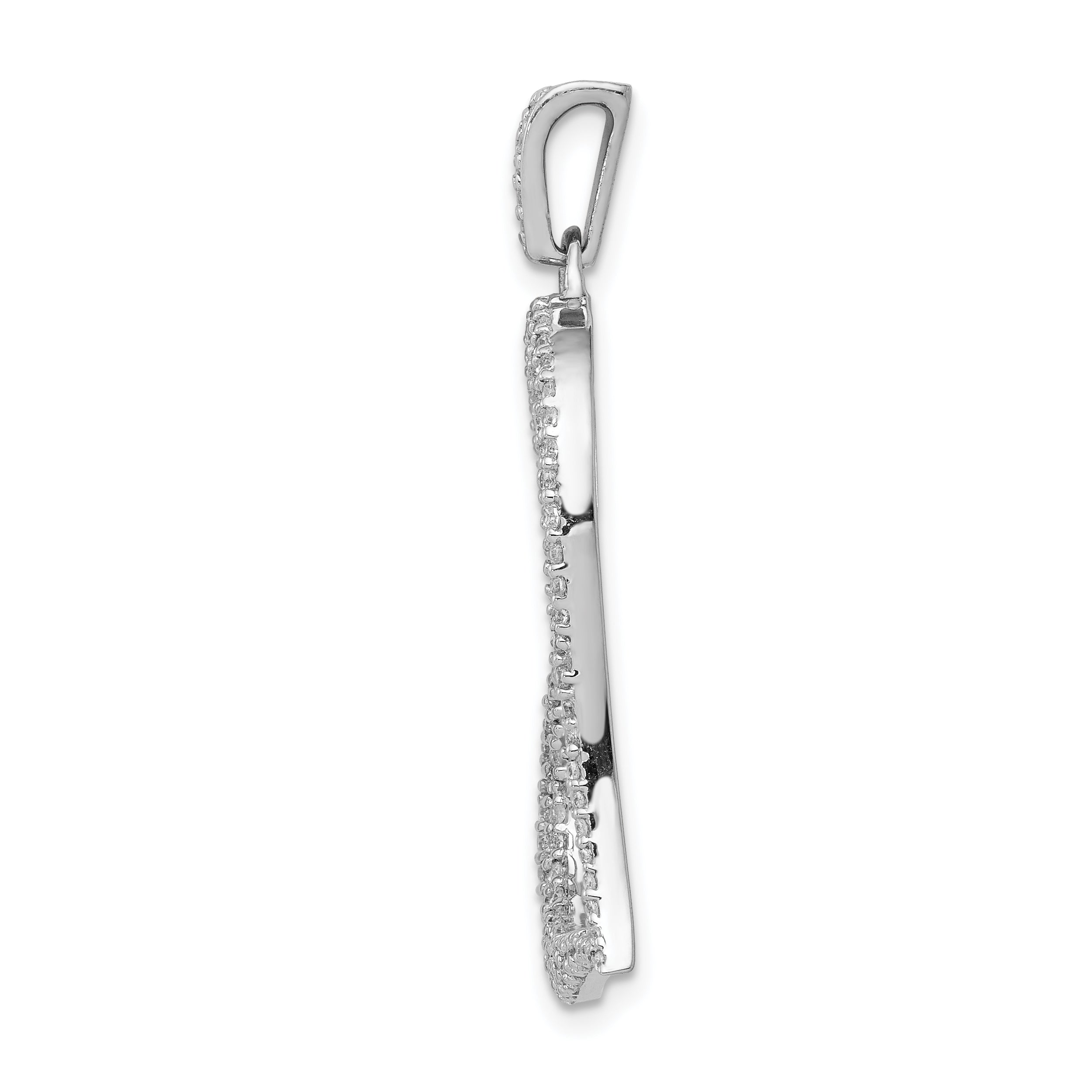 14k White Gold 1/2ct. Diamond Heart Pendant