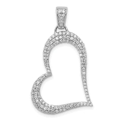 14k White Gold 1/2ct. Diamond Heart Pendant