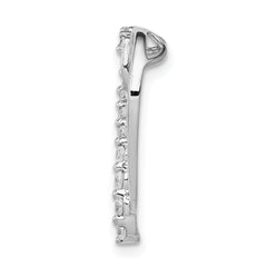 14k White Gold 1/6ct. Diamond Heart Chain Slide