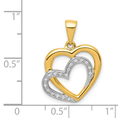 14k .05 ct. Diamond Entwined Hearts Pendant