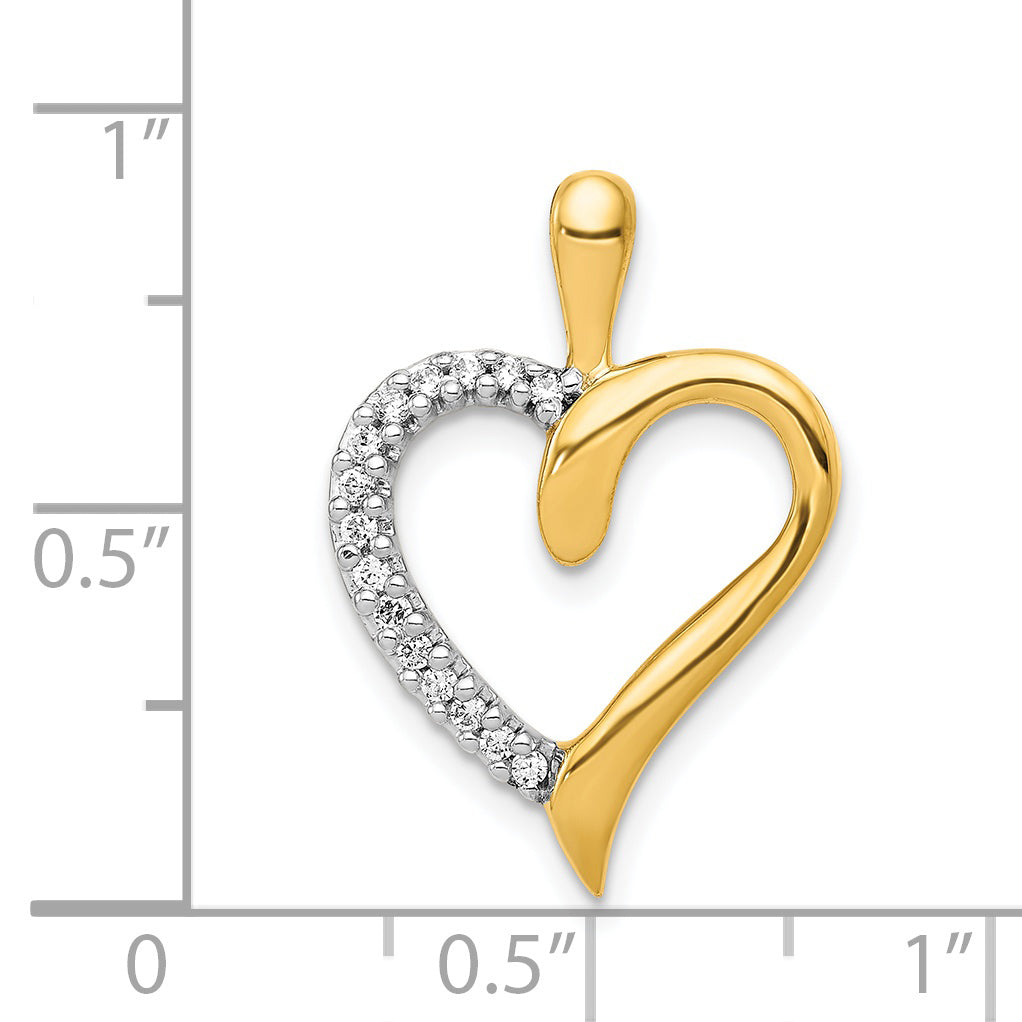 14k 1/10ct. Diamond Heart Pendant