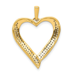 14k 1/4ct. Diamond Heart Pendant