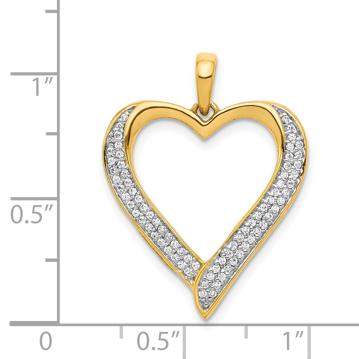 14k 1/4ct. Diamond Heart Pendant