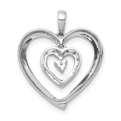 14k White Gold 1/10ct. Diamond Heart Dangle Pendant