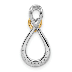 10K Two-tone 1/20ct. Diamond Infinity w/Heart Chain Slide