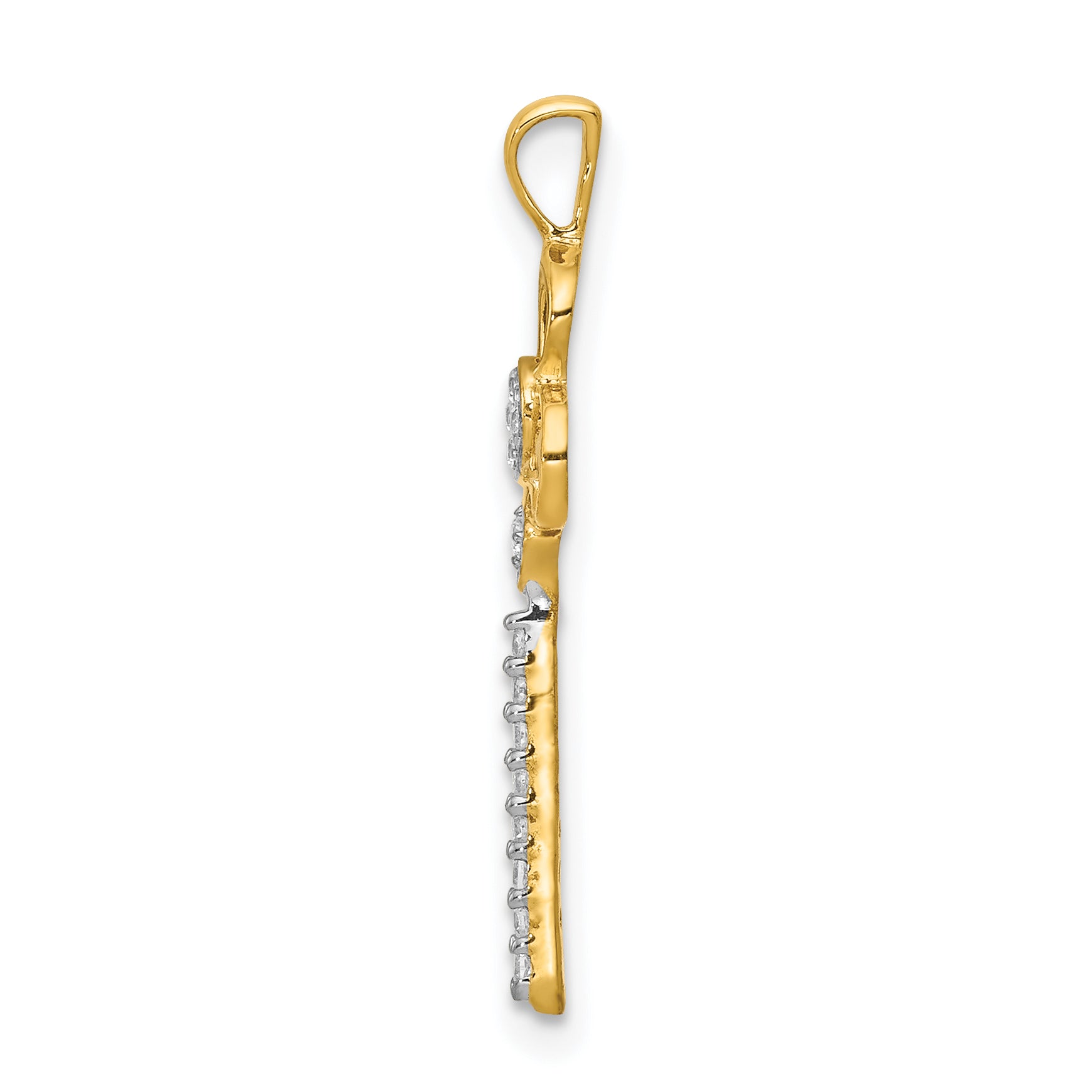 10K Diamond Club Key Pendant