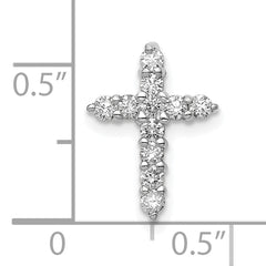 10K White Gold AA 1/3ct. Diamond Cross Pendant