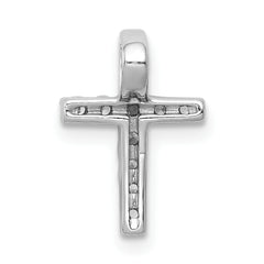 10K White Gold 1/5ct. Diamond Latin Cross Chain Slide