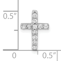 10K White Gold 1/5ct. Diamond Latin Cross Chain Slide