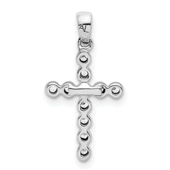 10K White Gold 1/10ct. Diamond Cross Pendant