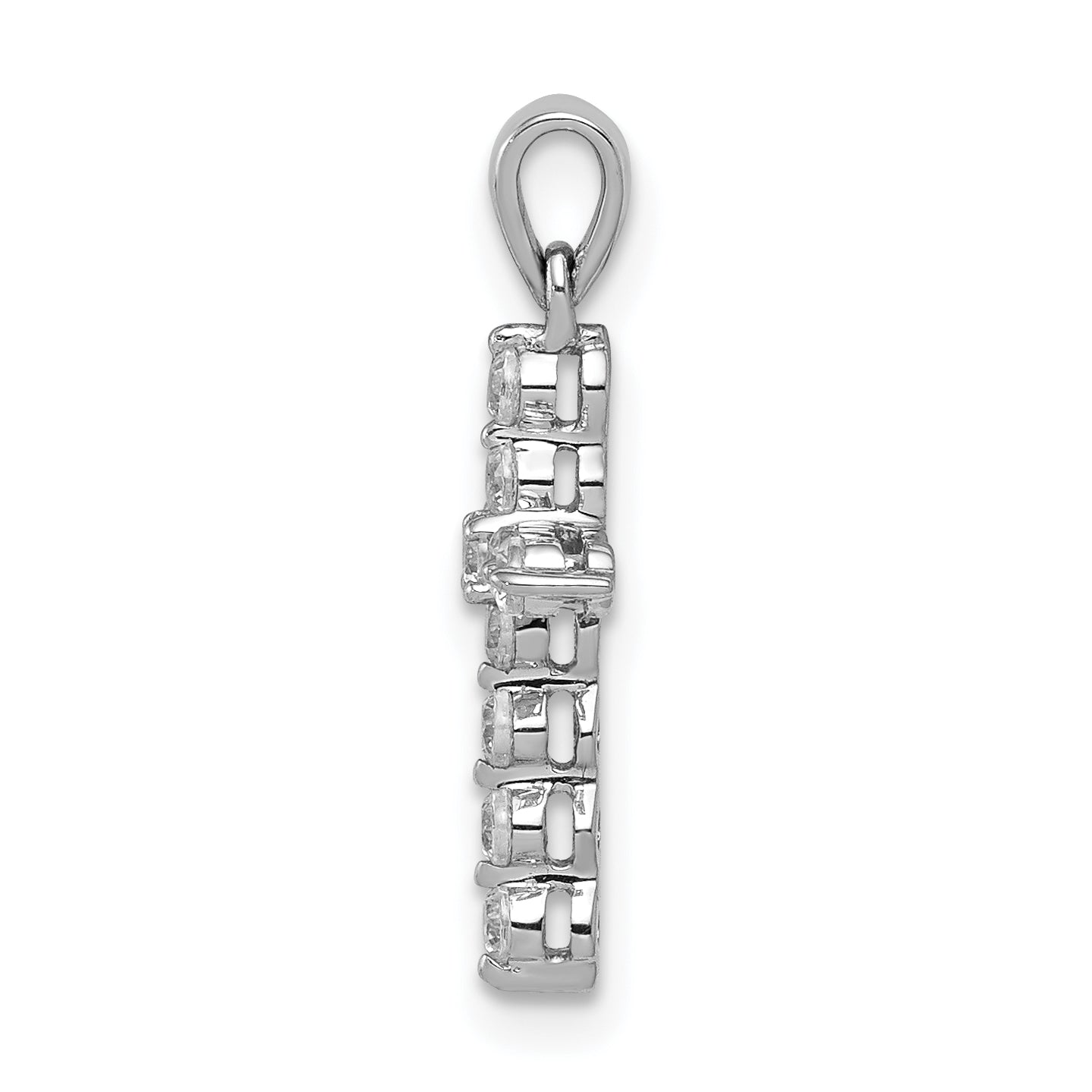 10K White Gold 1/4ct. Diamond Cross Pendant